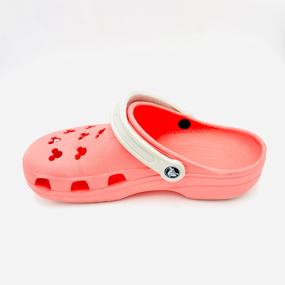 Crocs X Disney Classic Clogs Pink with Mickey Mouse Cutouts Women Size 10 - Picture 5 of 11